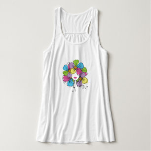 Regata Camisola de alças florido do Flowy Racerback das