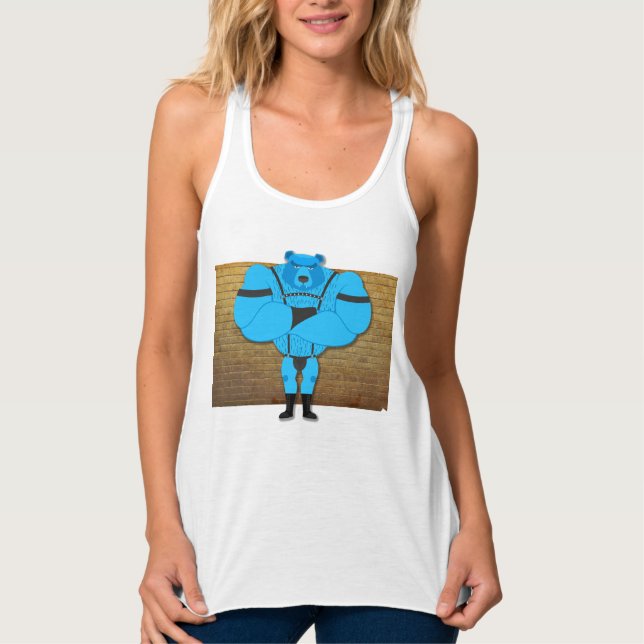 Regata Cartoon gay do urso SlipperyJoe (Frente)