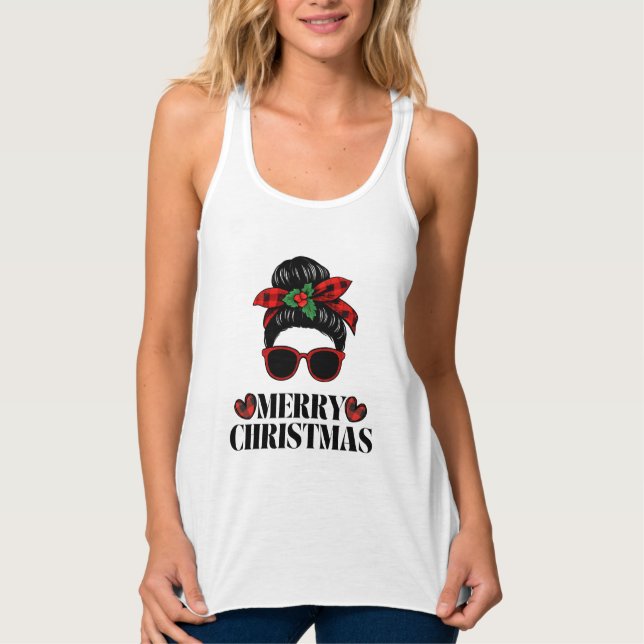 Regata Christmas messy-bun mom design (Frente)