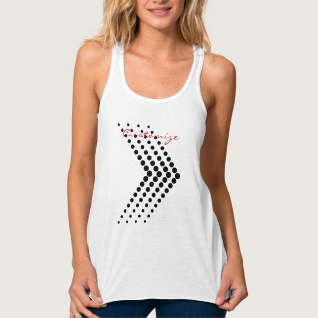 Regata Círculo Zigzag Chevron de meia-tona abstrato (Frente)