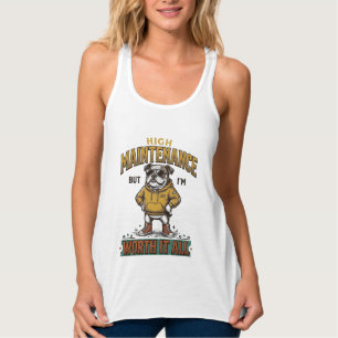 Regata Citação engraçada de Bulldog Gravura Vintage T-Shi
