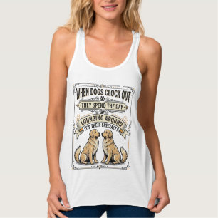 Regata Citação Engraçada de Cachorro Gravura Vintage Pups