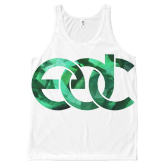 Regata Com Estampa Completa EDM esmeralda/branco