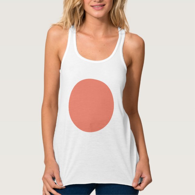 Regata Cor de Primavera Verão Rosa Pêssego (Frente)
