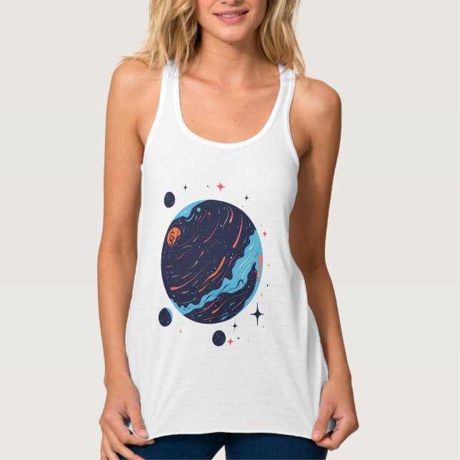 Regata Cosmic Planet Space Art T-Shirt (Frente)