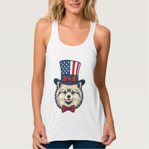 Regata Desenho Vetorial de Cabeça de Cachorro Patriota co