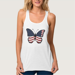 Regata Design Borboleta Bandeira Americana