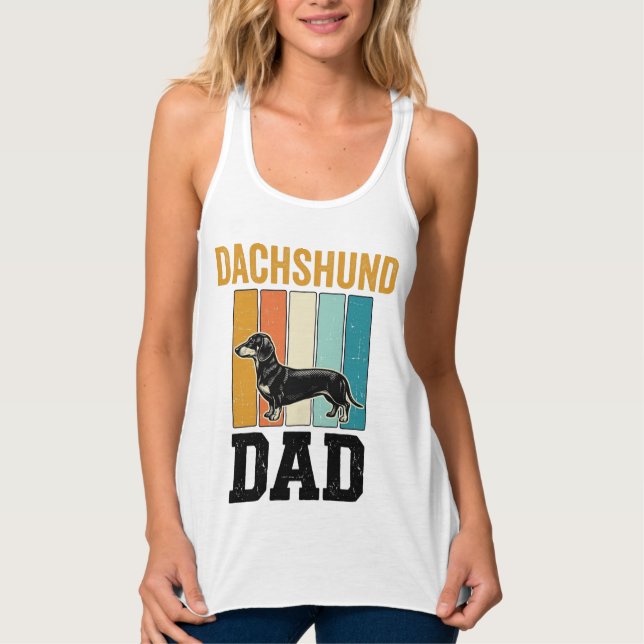 Regata Design de Vetor de Amante de Cachorro Pai Dachshun (Frente)