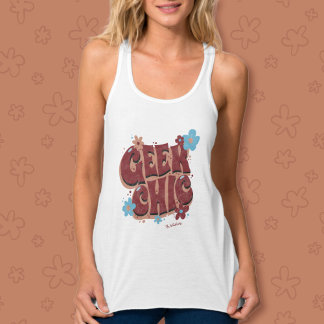 Regata Design Floral de Texto com Letras à Mão Geek Chic