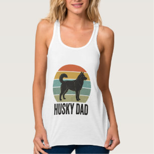 Regata Design Vetorial de Cachorro Retro Husky Pai Vintag