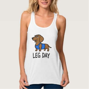 Regata Dia de Perna Dachshund Humor de Academia Cachorro