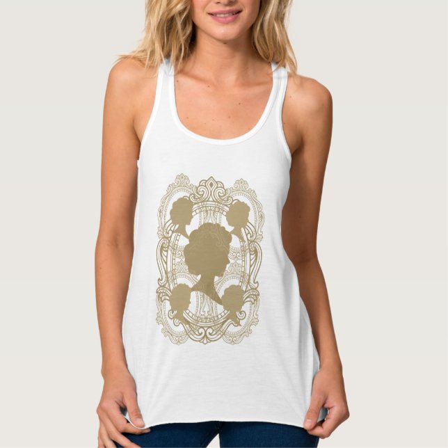 Regata Dourado Cameo Damas Racerback Tank Topo (Frente)
