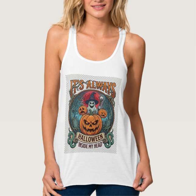 Regata É Sempre Halloween Dentro da Cabeça Abóbora Fantas (Frente)