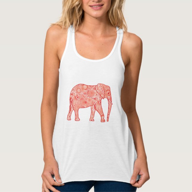 Regata Elefante do redemoinho do Fractal - alaranjado e (Frente)