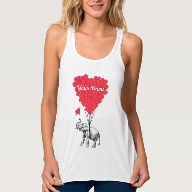 Regata Elefante e corações de amor (Frente)