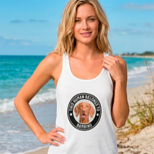 Regata Engraçado "Este Humano Pertence A" Foto Personaliz