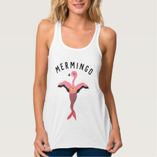 Regata Engraçado Mermingo Gráfico: Híbrido Flamingo-Serei