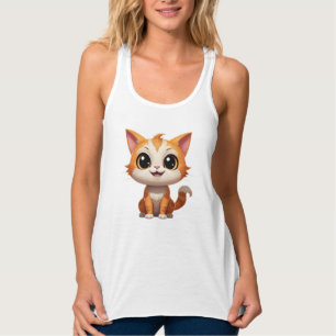 Regata Estilo de Cartoon de Gato Laranja Bonito - 89738