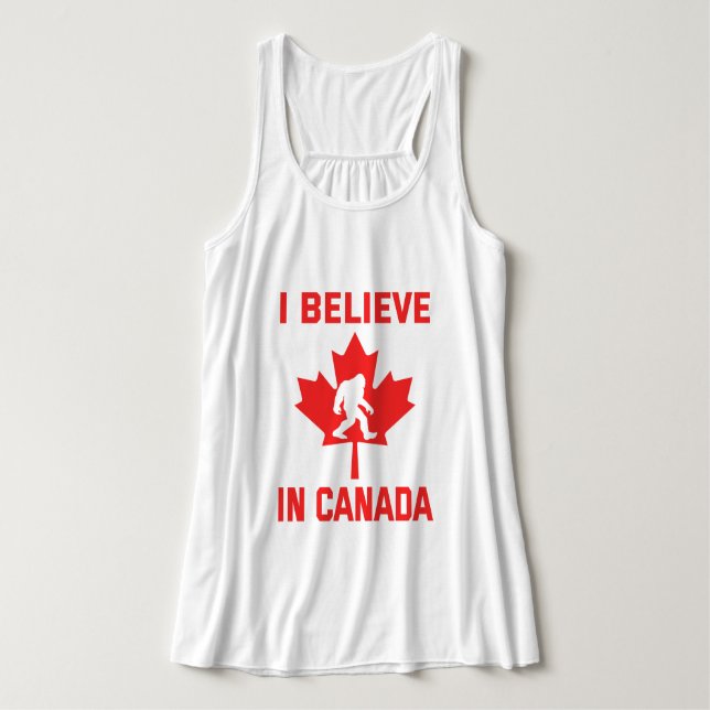 Regata Eu Acredito No Canadá - Pé Grande Engraçado (Frente do Design)