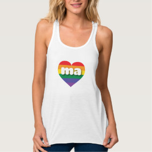 Regata Eu amo Massachusetts Orgulho gay