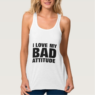 Regata EU AMO MINHA MÁ ATITUDE T-shirts engraçadas e tamp