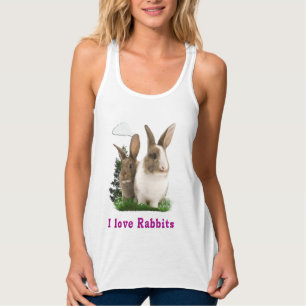 Regata Eu amo o t-shirt dos coelhos
