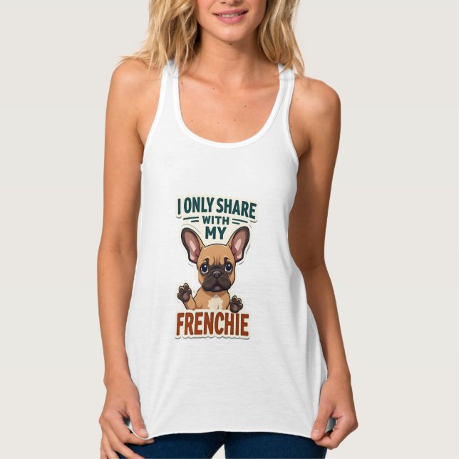 Regata Eu Só Compartilho Com Meu Francês Bulldog Francês  (Frente)