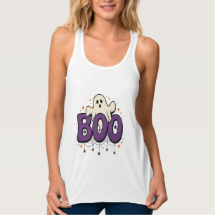 Regata Fantasma de Halloween Boo Aranha Engraçada Vintage