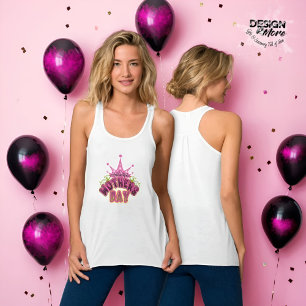 Regata Feliz dia de as mães Rosa Rosa Mulheres com Tanque
