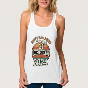 Regata Feliz Halloween 31 Outubro Design de Fantasma Vint