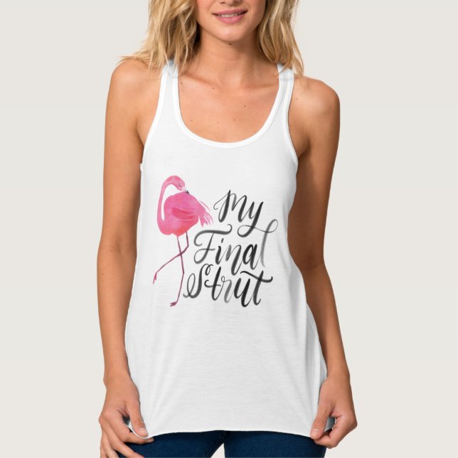 Regata Flamingo Bride Tropical Bachelorette Tank (Frente)
