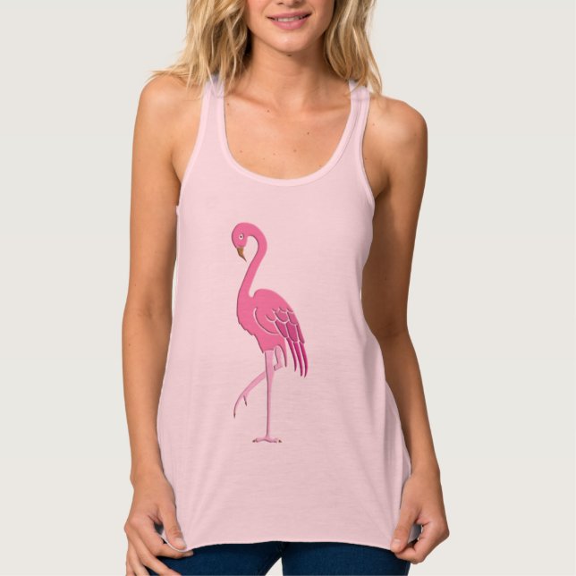 Regata flamingo rosa bonito (Frente)