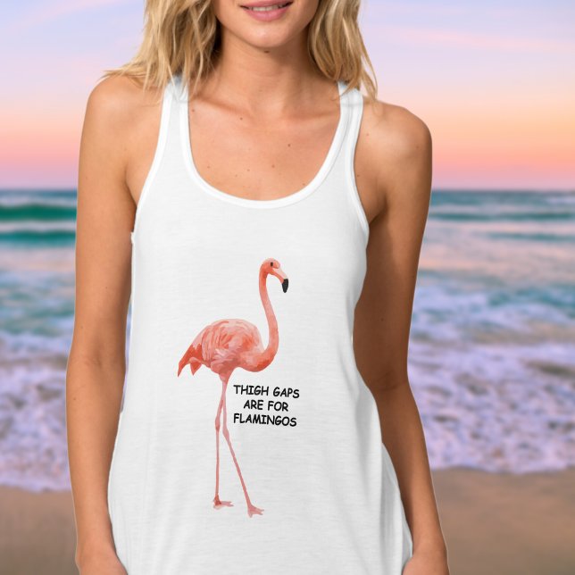 Regata Flamingo Rosa Inspiracional Brilhante (Cute Summer Inspirational Pink Flamingo Tank Top)