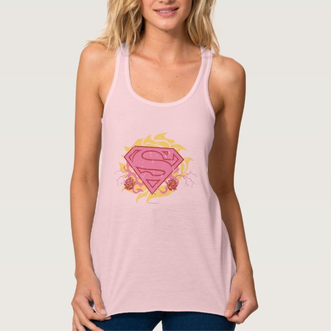 Regata Flores Rosa Supergirl (Frente)