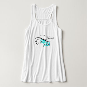 Regata Flores tropicais de Parte-Havaí do tanque do Flow