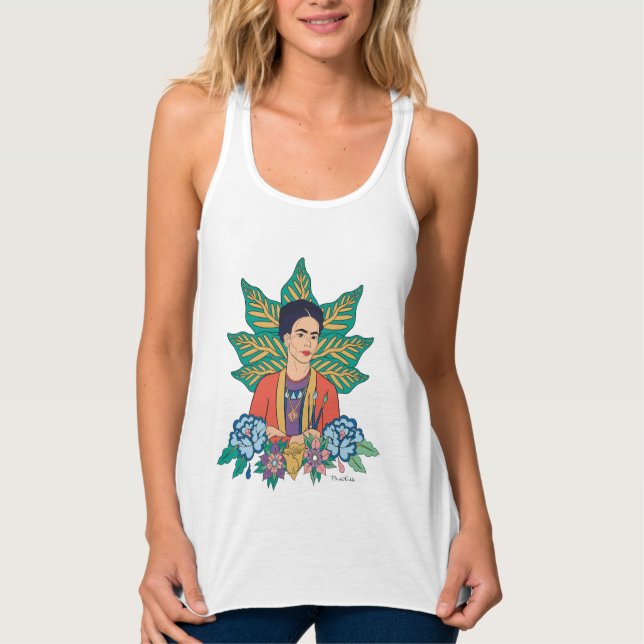 Regata Frida Kahlo Colorful Floral Graphic (Frente)