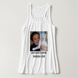 Regata Gata Mãe Personalizada Família Foto Pet Preto Bran