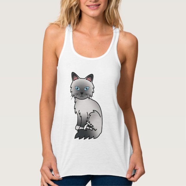 Regata Gato de desenho animado fofo Blue Point Birman / R (Frente)