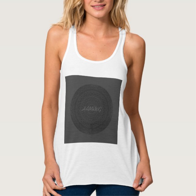 Regata HAMbyWG - Círculo de Boho das Mulheres - Carvão (Frente)