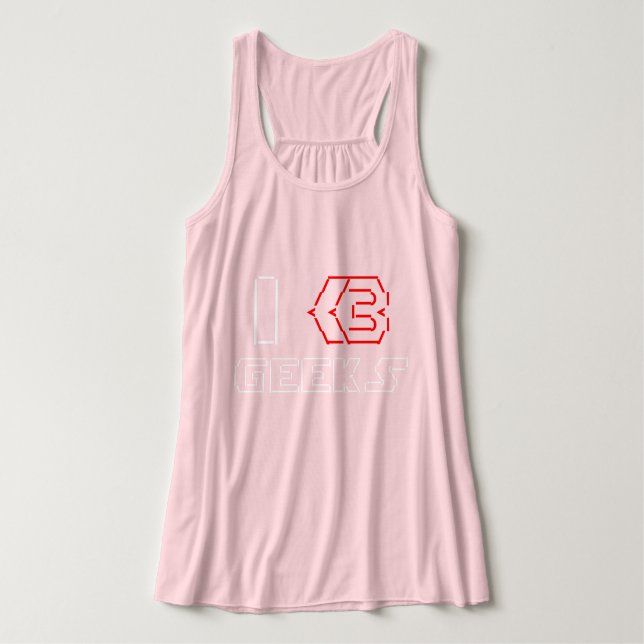 Regata I Heart Geeks ASCII ART (Frente do Design)