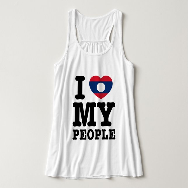 Regata I Heart (Love) My Lao Pessoas (Frente do Design)