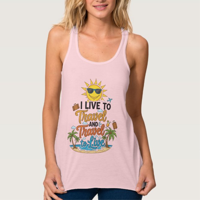 Regata I Live to Travel & Travel to Live Tee (Frente)