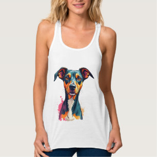 Regata Ilustração de Arte Pop de Retrato de Cachorro Colo
