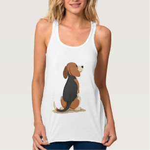 Regata Ilustração de Vista Posterior de Cachorro Beagle V