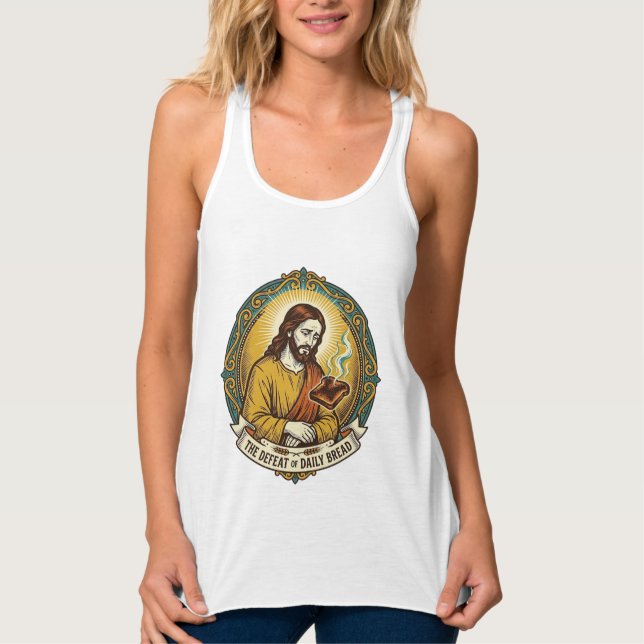 Regata Jesus Derrotado Fumando Torradas Queimadas Cozinha (Frente)