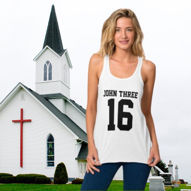 Regata John 3:16 T-Shirt feminino (Criador carregado)