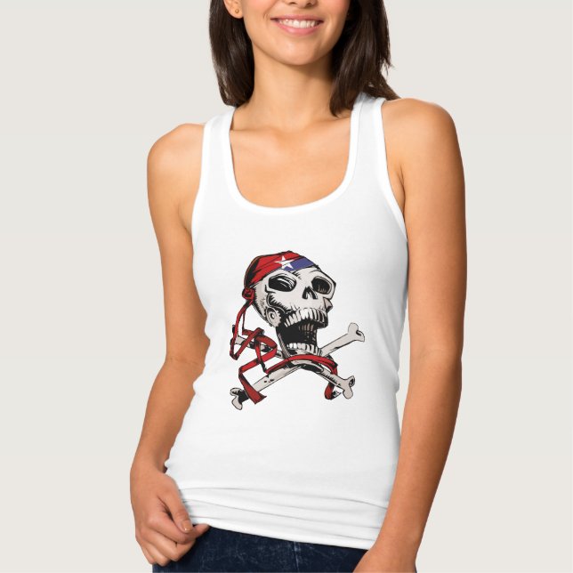 Regata Jolly Roger Skull e Crossbones (Frente)