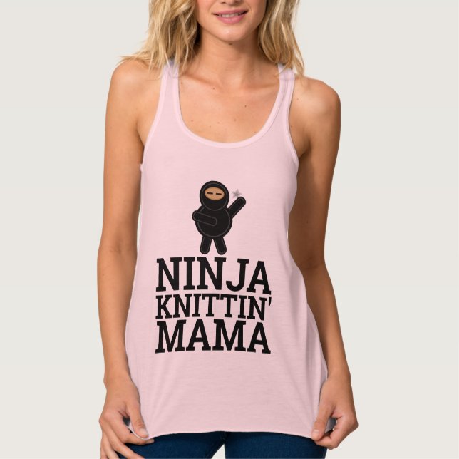 Regata KNITTING MOM T-Shirts, NINJA (Frente)