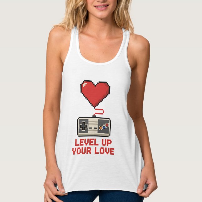 Regata Level Up Your Love, Retro Pixel Gaming Design (Frente)