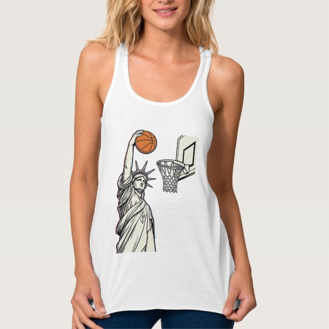Regata Liberdade Basquete Enterrada Desenho de Gravura Vi (Frente)